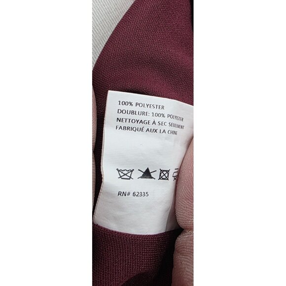 Betsy & Adam Burgundy Floral Lace Midi Dress Size 4 Sleeveless Fitted Design 1 - Picture 5 of 8